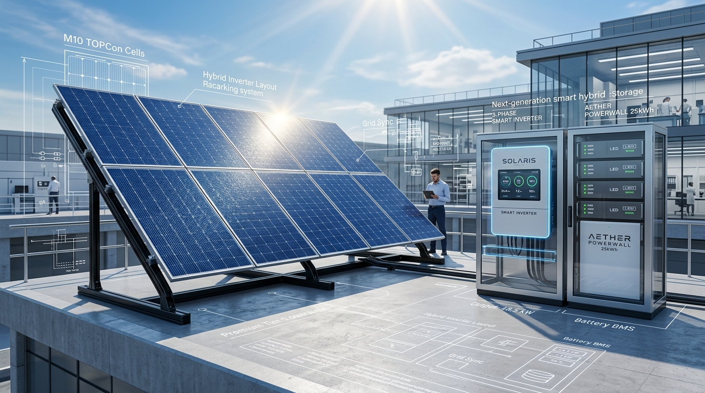 Commercial Rooftop Solar & BESS Storage Architecture
